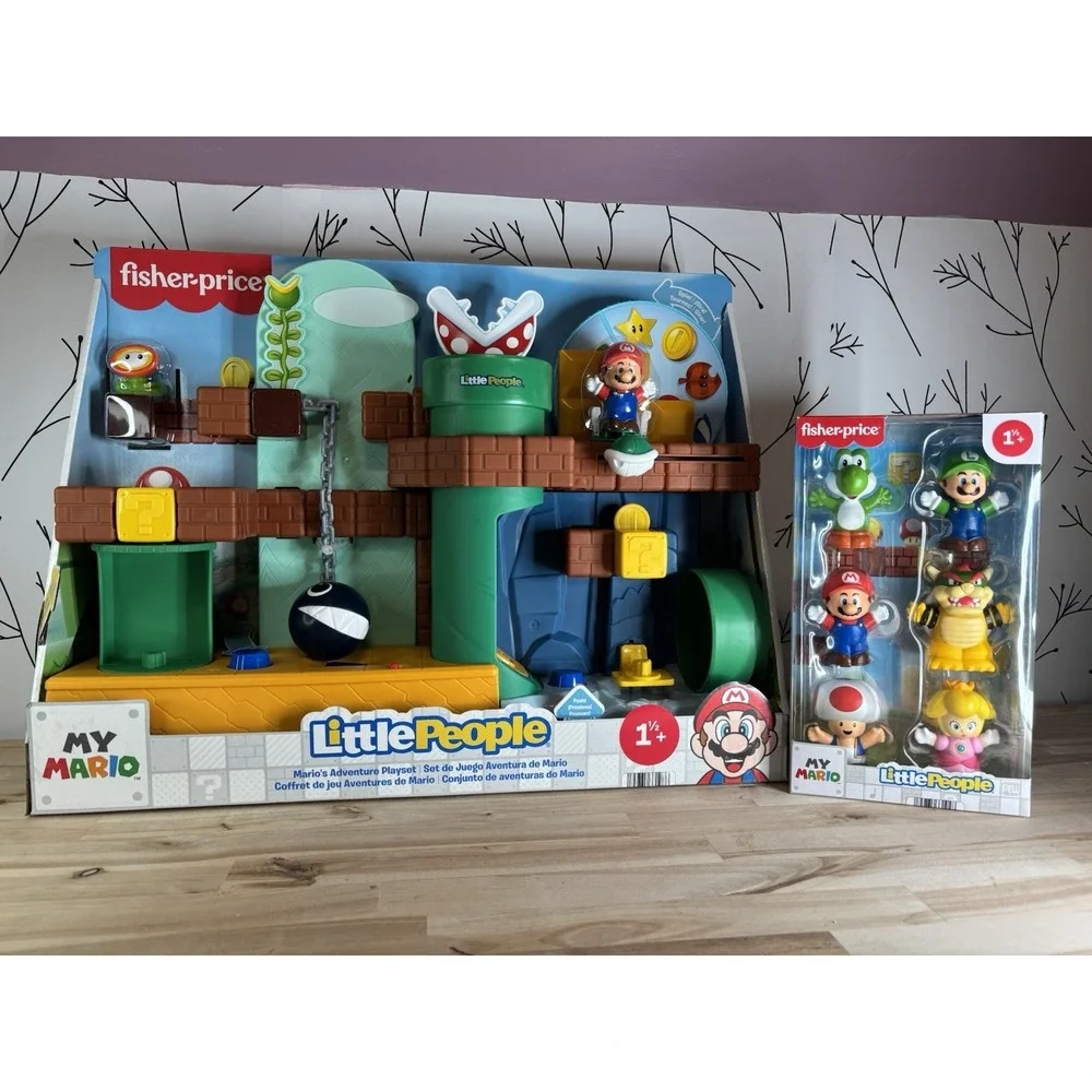 Fisher-Price Little People My Mario Mario's Adventure Playset w/ LP Extras NIP
